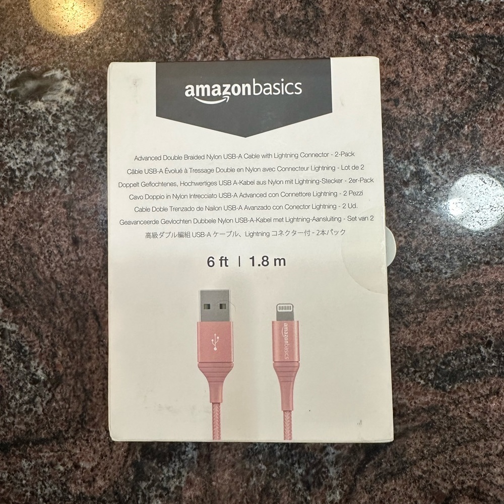 NIB Amazon Basics 6ft Lightning cable